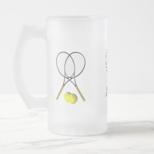 Dubblor Tennis Sport Theme Frostat Ölglas