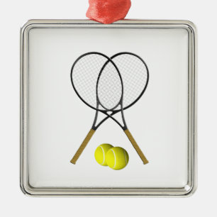 Dubblor Tennis Sport Theme Julgransprydnad Metall
