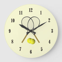 Dubblor Tennis Sport Theme Stor Klocka