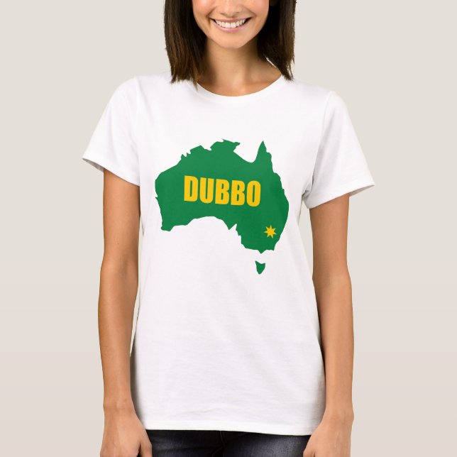 Dubbo grönt och guld- karta tee (Framsida)