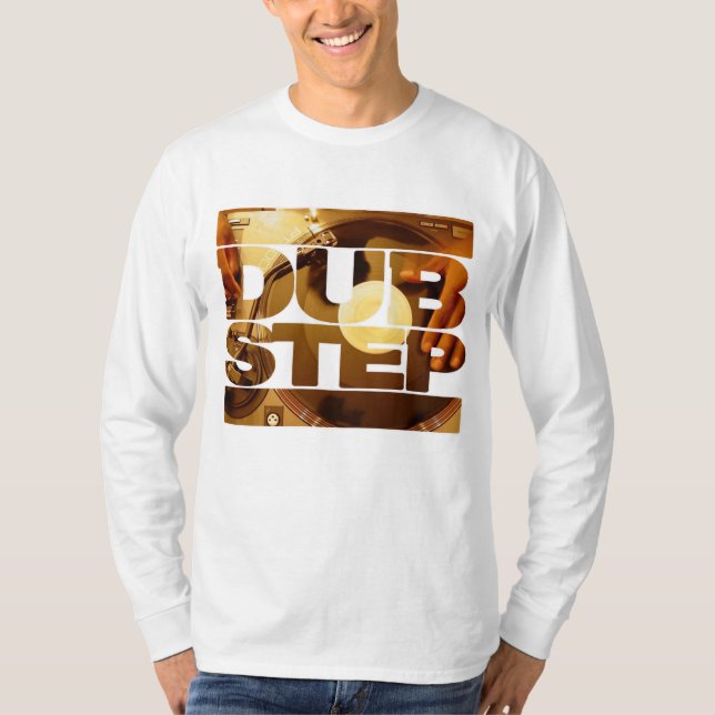 Duben för musik för DUBSTEP-vinyldubplates kliver T-shirt (Framsida)