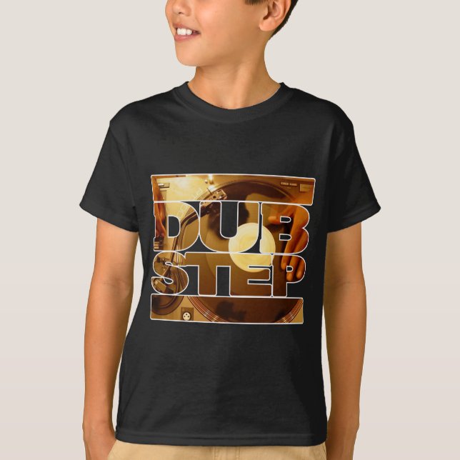 Duben för musik för DUBSTEP-vinyldubplates kliver Tee Shirt (Framsida)