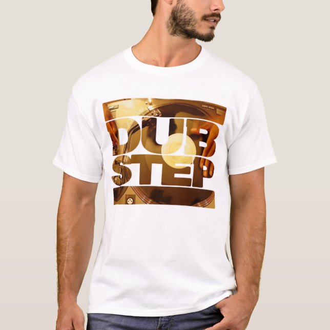 Duben för musik för DUBSTEP-vinyldubplates kliver Tee Shirt (Framsida)