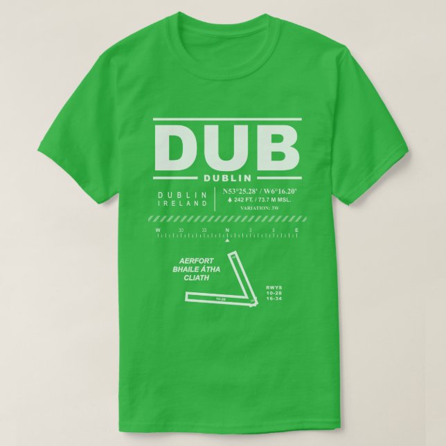Dublin Airport DUB T-Shirt (Design framsida)