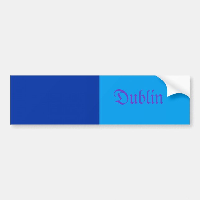 Dublin Bumper Sticker Bildekal (Framsidan)