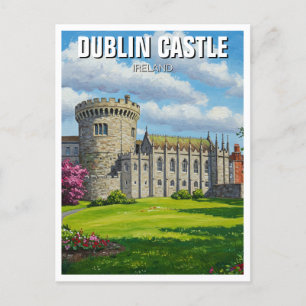 Dublin Castle Ireland Travel Vykort