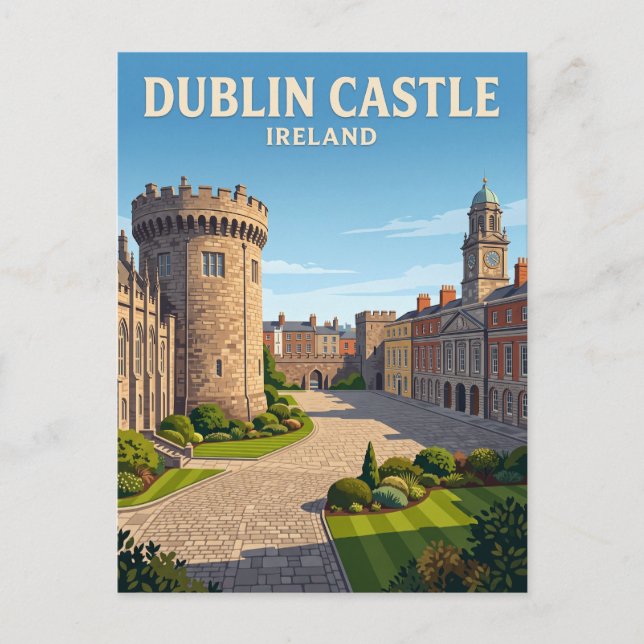 Dublin Castle Irland Vykort (Framsida)