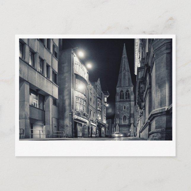 Dublin City Night Vykort (Framsida)