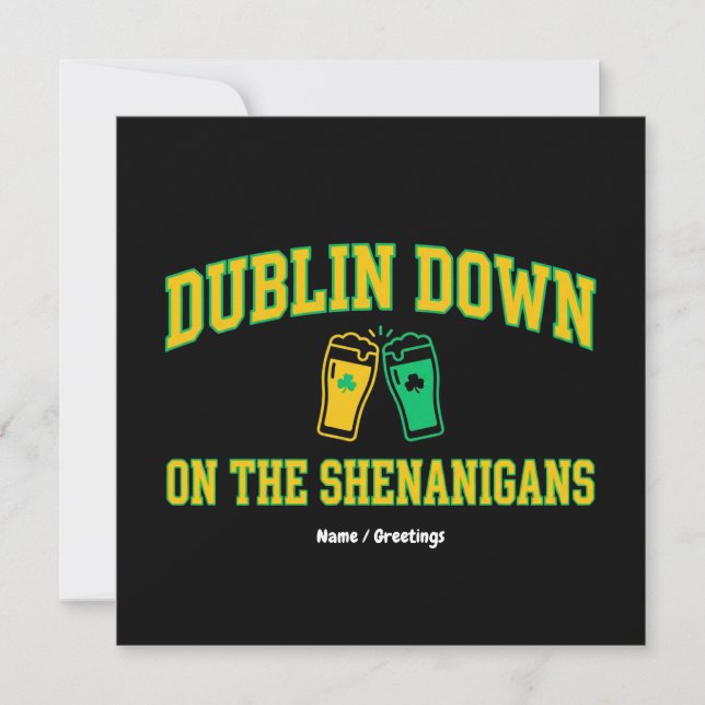 Dublin Down Heritage Club Vintage Klöver  Inbjudningar (Framsida)