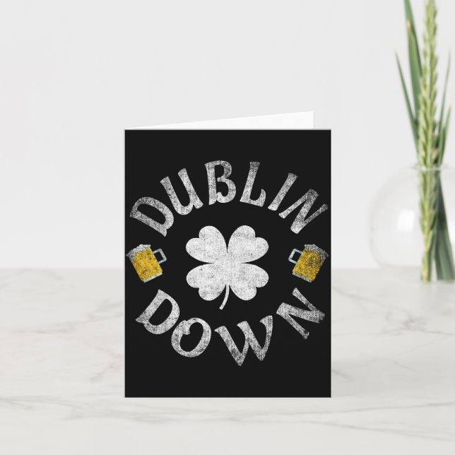 Dublin Down Irländska Drickande Team St. Patrick's Kort (Framsida)