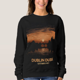 Dublin Dusk: Captivating Twilight Scenes Black T Shirt