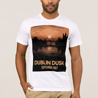 Dublin Dusk Grafisk Herr T-Shirt Irland Tee
