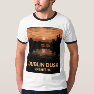 Dublin Dusk Grafisk Herr T-Shirt Irland Tee