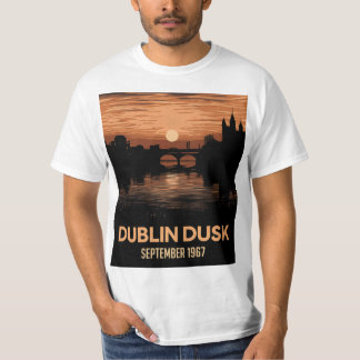 Dublin Dusk Grafisk Herr T-Shirt Irland Tee