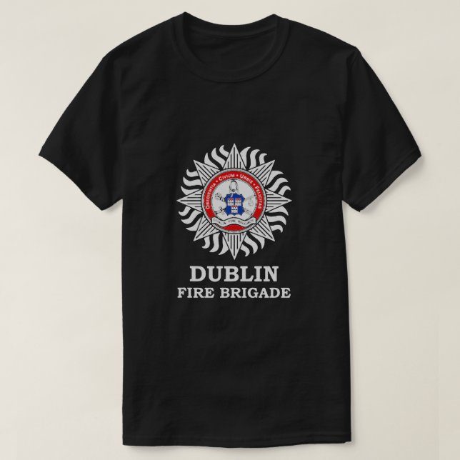 Dublin Fire Brigade Irish Firefighter Department T Shirt (Design framsida)