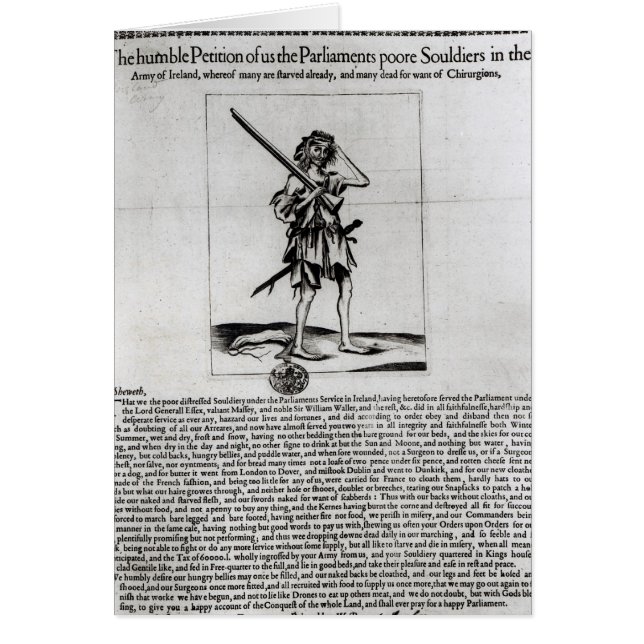 Dublin häfte, 1647 hälsningskort (Framsidan)