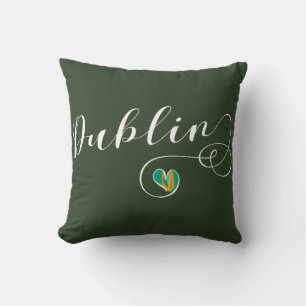 Dublin Heart Throw Cushion, Irland Kudde