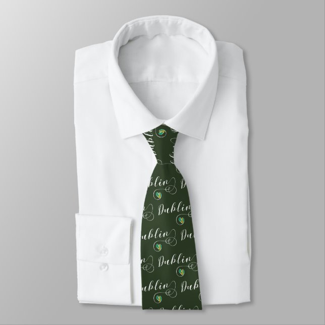 Dublin Heart Tie, Irish, Ireland Slips (Bunden)