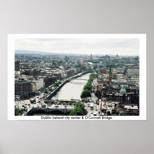 Dublin Ireland City Center skyline Poster (Framsidan)