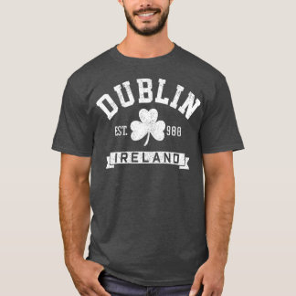 Dublin Ireland Est 988 Klöver Löv Shamrock St T Shirt
