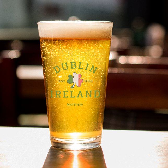 Dublin Ireland Est. 988 St. Patrick's Day Beer Glaskopp (Skapare uppladdad)