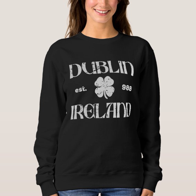 Dublin Ireland Est 988  St Patricks Day Irish Sham T Shirt (Framsida)