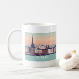 Dublin Ireland Pastel Travel Design Kaffemugg