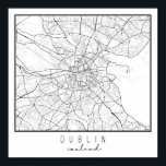 Dublin Ireland Street Karta Poster<br><div class="desc">Dublin Ireland Street Karta</div>