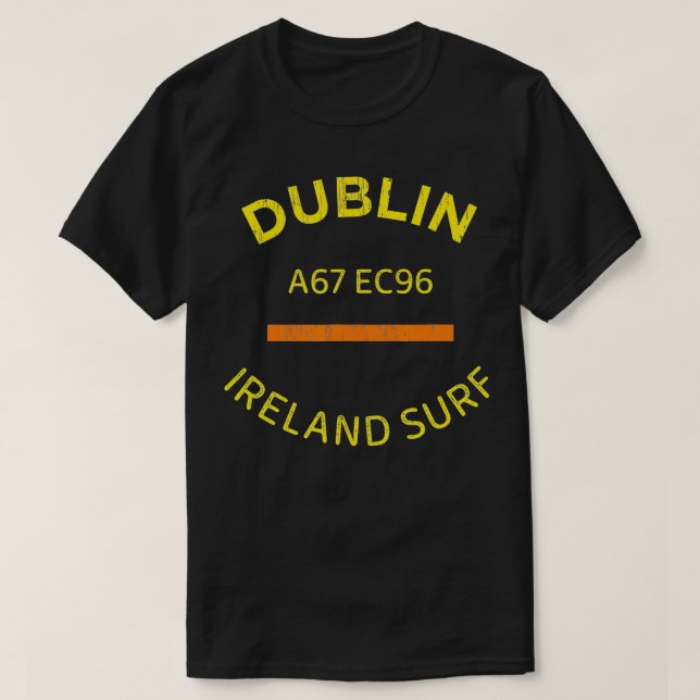 Dublin Ireland Surfa Graph t Shirt (Design framsida)
