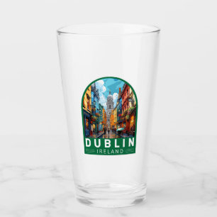 Dublin Ireland Travel Art Vintage Glaskopp