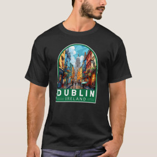 Dublin Ireland Travel Art Vintage T Shirt