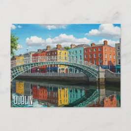 Dublin Ireland Travel Vykort
