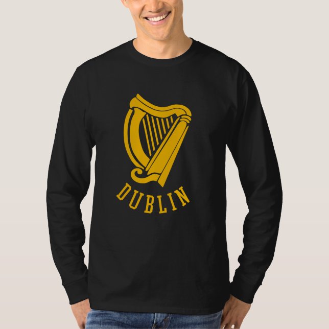 Dublin Irish Celtic Harp s Medieval s Emblem of Du T Shirt (Framsida)
