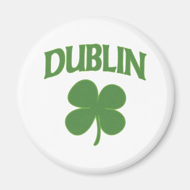 Dublin Irish Shamrock Magnet (Framsidan)
