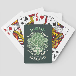 Dublin Irland Irländsk Keltisk Kors Casinokort