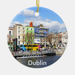 Dublin. Irland Julgransprydnad Keramik