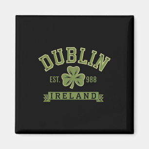 Dublin Irland Klöver Löv Shamrock Celtic Est 988 Magnet