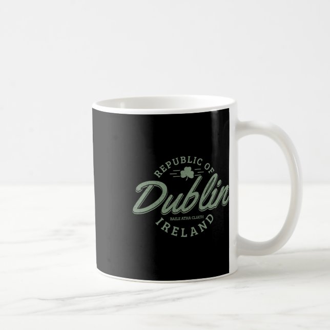 Dublin Irland Klöverblad Irländsk St. Patricks dag Kaffemugg (Höger)