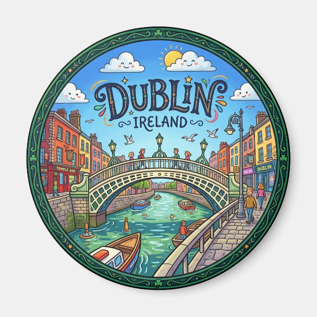 Dublin Irland Magnet (Framsidan)