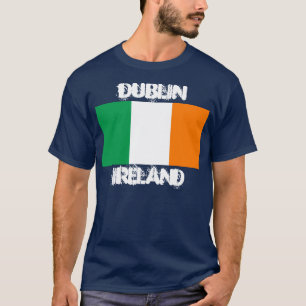 Dublin, Irland med irländsk flagga Tee Shirt