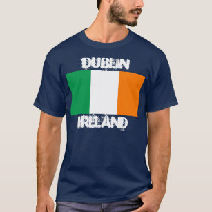 Dublin, Irland med irländska flagga Tee Shirt
