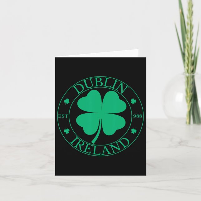 Dublin Irland Öst 988 Clover Leaf Shamrock St. P Kort (Framsida)
