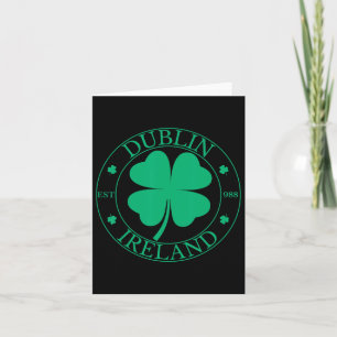 Dublin Irland Öst 988 Clover Leaf Shamrock St. P Kort