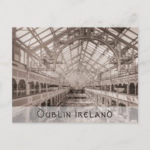 Dublin Irland Resefoto Modern Vintage-utseende Vykort