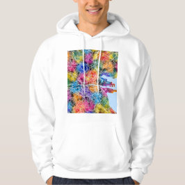 Dublin Irland Stadskarta Hoodie