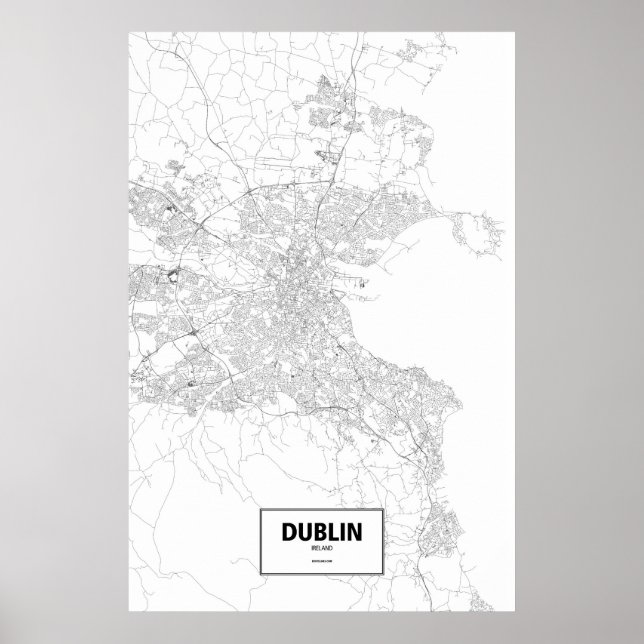 Dublin, Irland (svart på vitt) Poster (Framsidan)