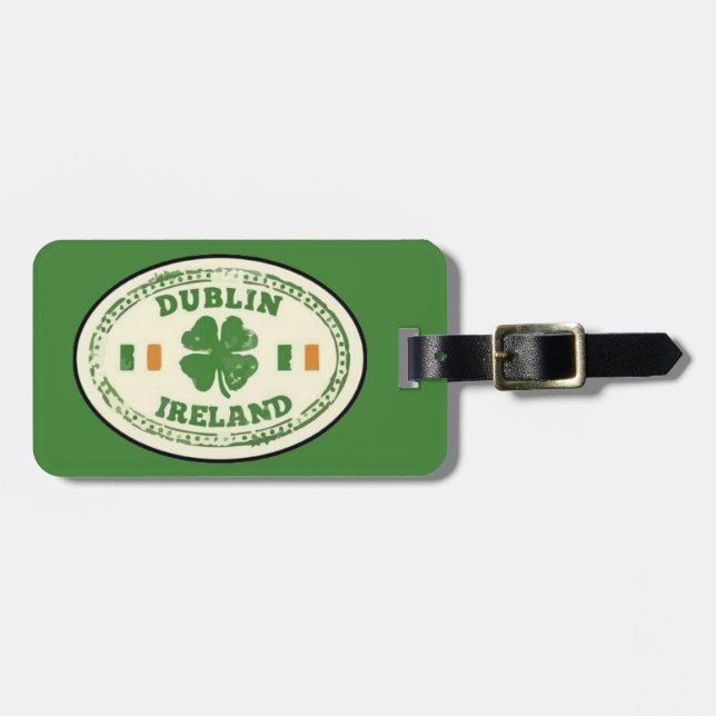Dublin Irland Vintage-dekal Resemärke Bagagebricka (Horisontell Framsida)