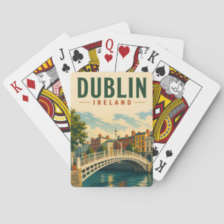 Dublin Irland Vintage Resa Ha'penny Bridge Casinokort