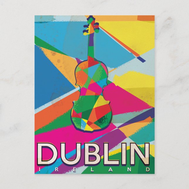Dublin Irland Vintage Resemålning affisch Vykort (Framsida)