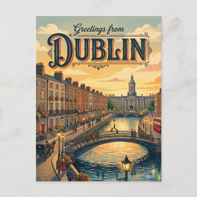 Dublin Irland Vykort (Framsida)